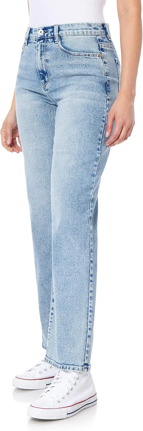 WallFlower Women's Dad Denim High-Rise Insta Vintage Juniors Jeans