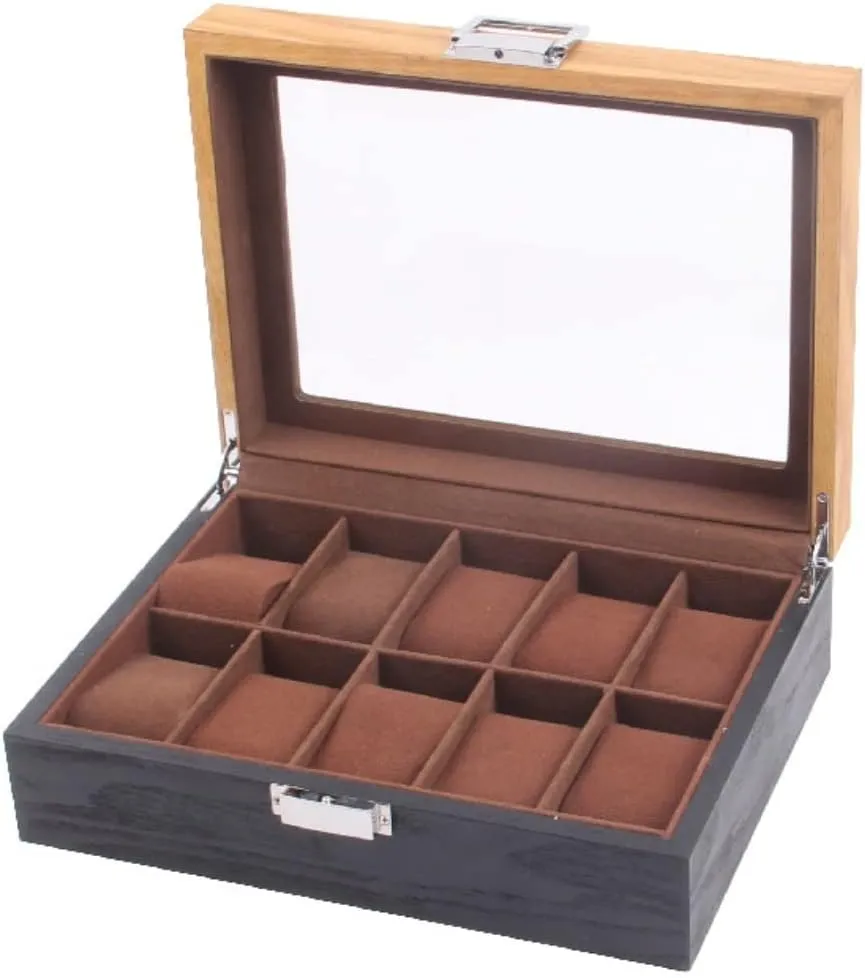 Watch Case Watch Box Slots Retro Wood Watch Display Box Organizer Watch Wooden Case Jewelry Case Watch Storage Box Watch Box