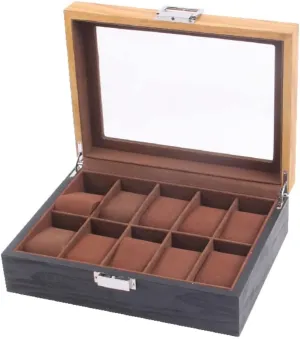 Watch Case Watch Box Slots Retro Wood Watch Display Box Organizer Watch Wooden Case Jewelry Case Watch Storage Box Watch Box