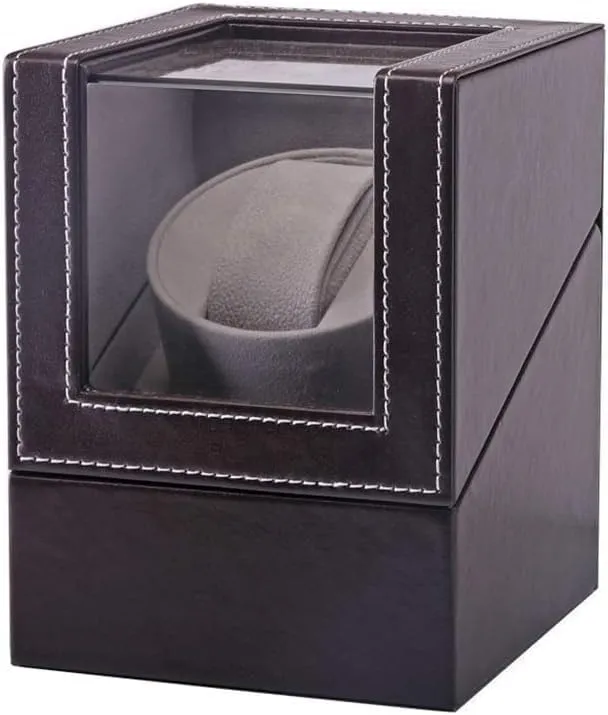 Watch Winder Box for Automatic Watches Wood Exterior Silent Motor