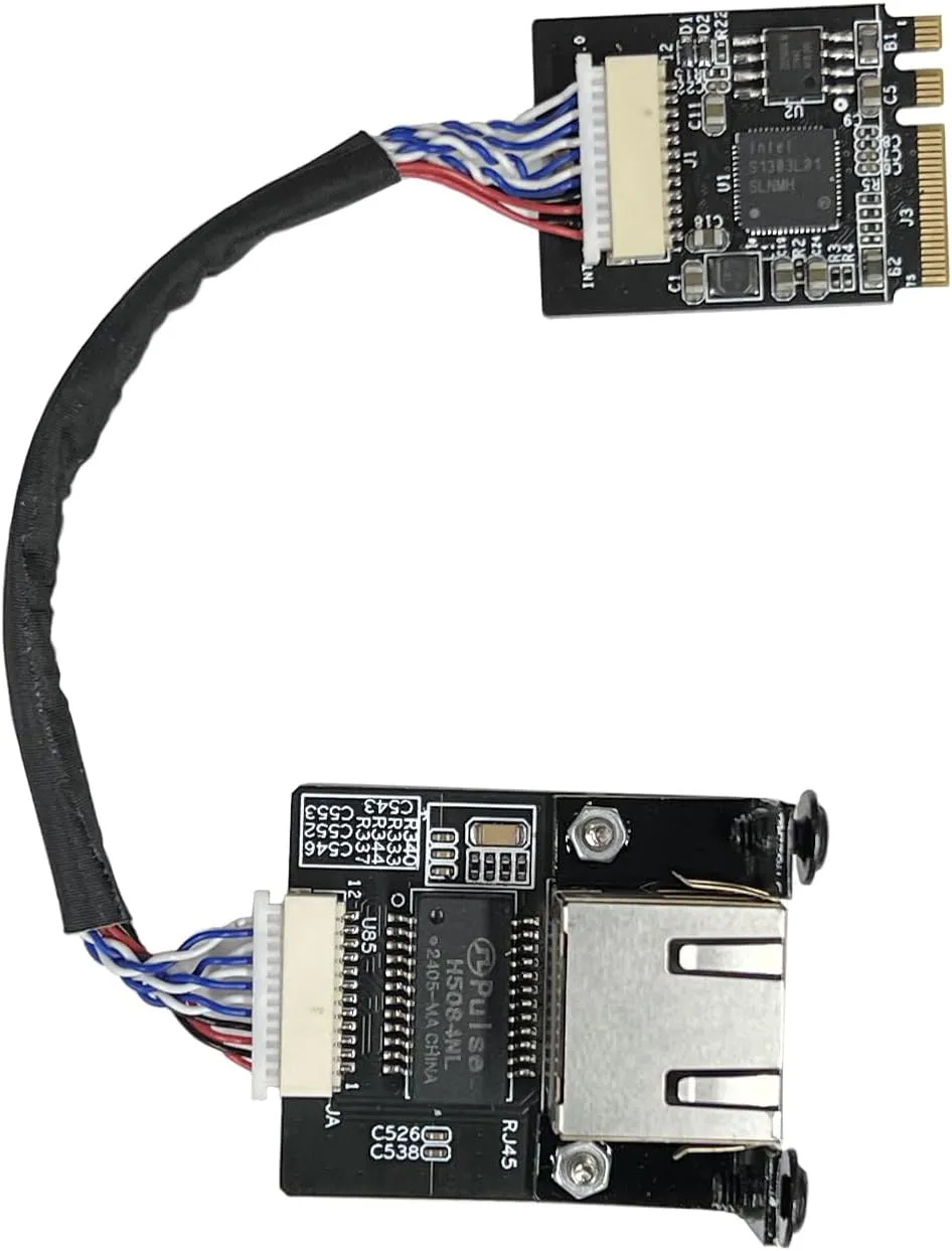 WayPonDEV M.2 A E Key to 2.5 Gigabit Ethernet Module, in-tel i225 i226 2.5G Ethernet Server NIC,10/100/1000/25000 Mbps RJ45 LAN, Multi-Gigabit M.2 Network Card, Support 2230 (15CM, i226 M.2 A E Key)
