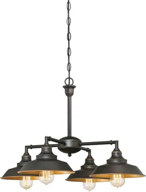 Westinghouse 6345000 Four-Light Indoor Iron Hill Chandelier, 4, Oil Rubbed Bronze with Highlights