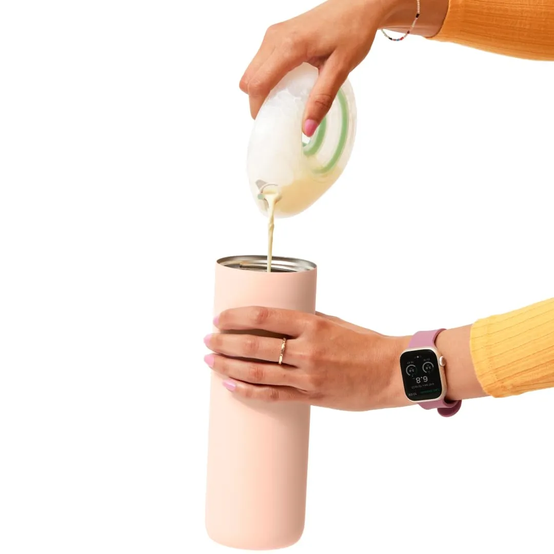 Willow - Portable Breastmilk Cooler - Keeps Breast Milk Cold for 24 Hours - Stainless Steel - Insulated - Reuseable - Breastfeeding Essentials - Storage Container w/Gel Ice Pack - Pink - 16oz