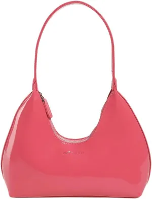 Women Patent Leather Tote Bag Versatile Crescent Bag Casual Fashion Shoulder Bag Satchel Hobo Bag Girl Shopper Pur