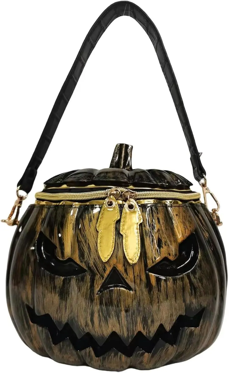 Women Pumpkin Shaped Crossbody Shoulder Bag Unique Weird PVC Handbag Novelty Halloween Pumpkin Purse