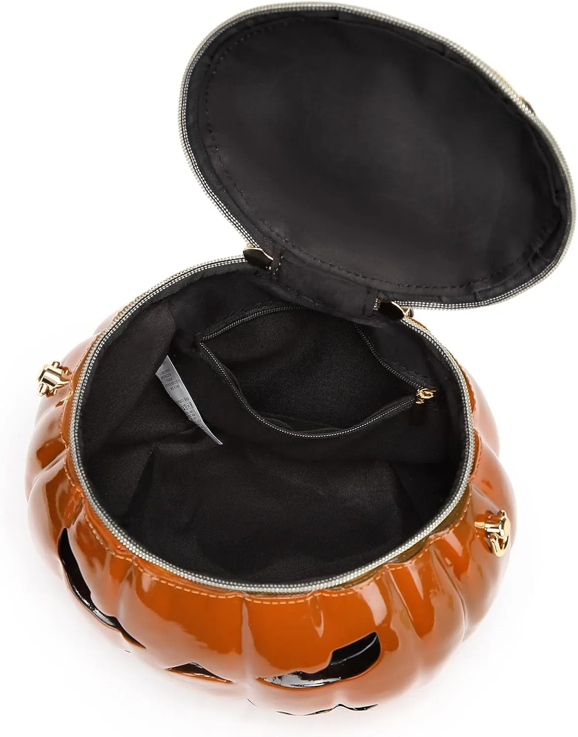 Women Pumpkin Shaped Crossbody Shoulder Bag Unique Weird PVC Handbag Novelty Halloween Pumpkin Purse