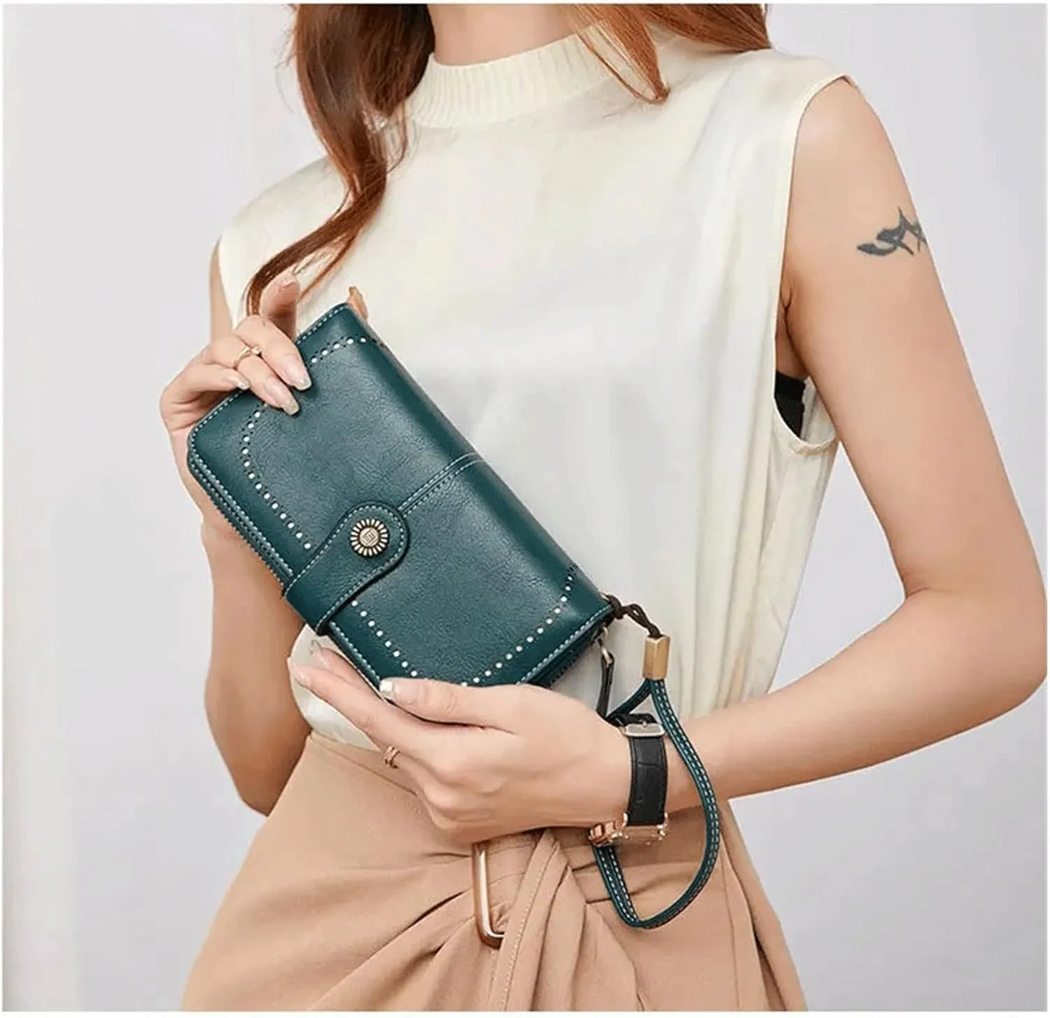 Women Wallet RFID Anti-theft Leather Wallets For Woman Long Zipper Large Ladies Clutch Bag Female Purse Card Holder purse