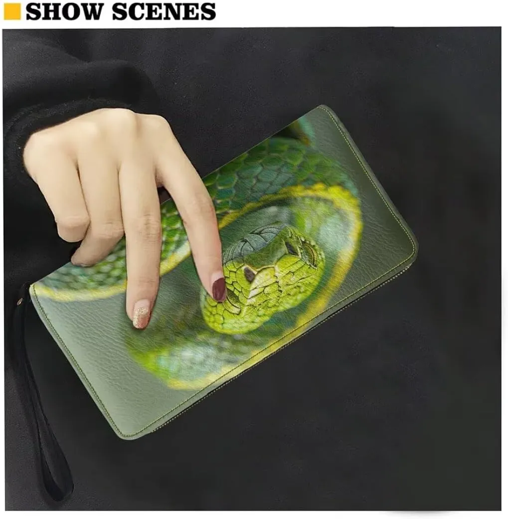 Womens Boa Walllet Bifold Multi Card Case Wallet Wristlet with Zipper Pocket