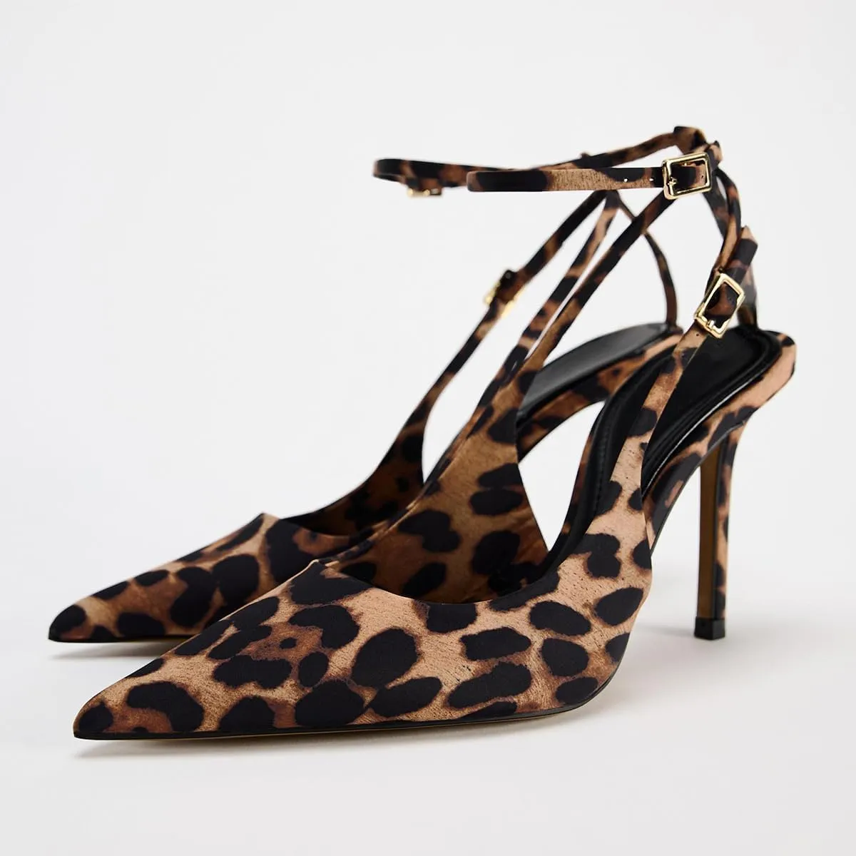 Women's Fabric High-Heel Slingback Shoes Bow Detail On The Front Elastic Strap Around The Back Pointed Toe Wedding Party Office Dance Pump