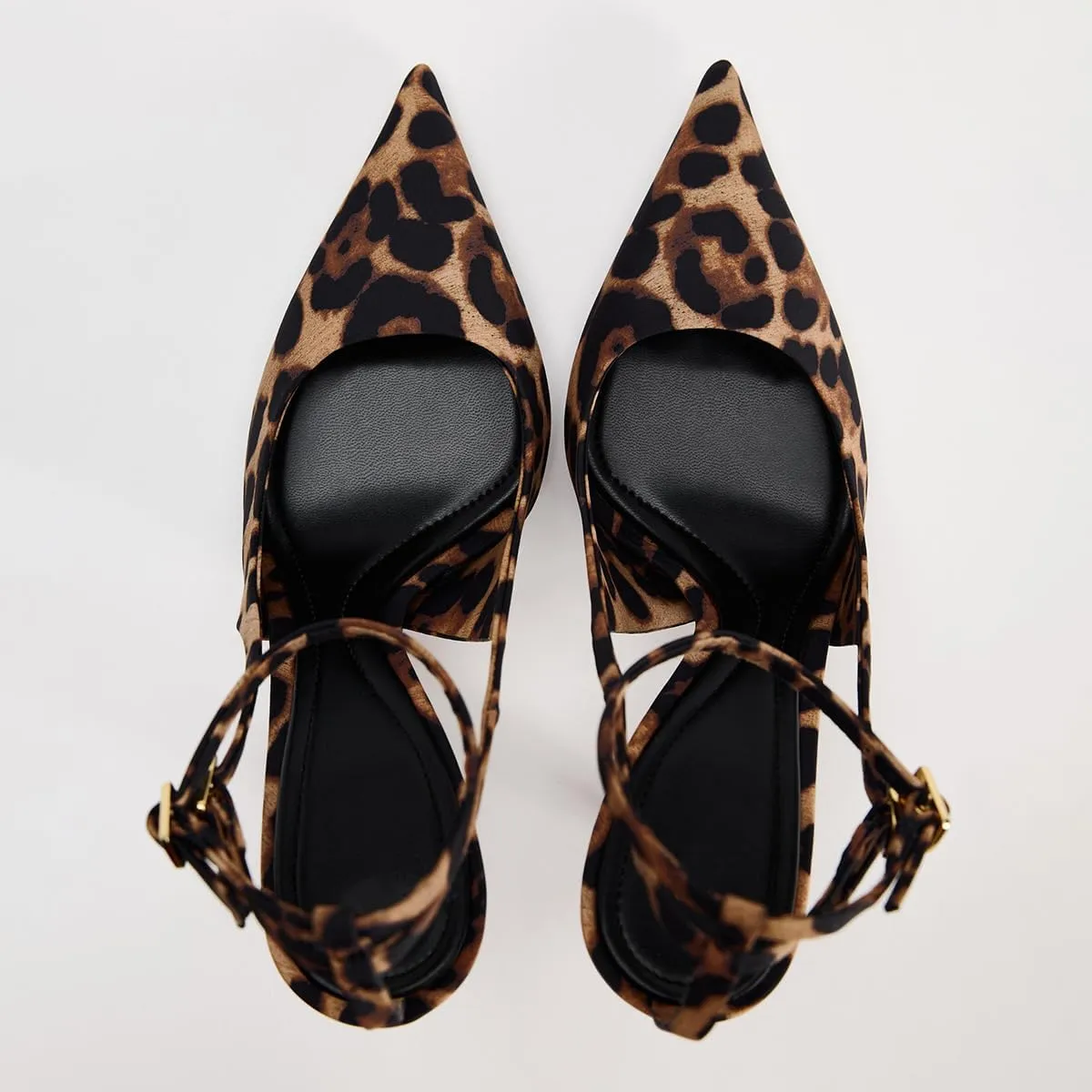 Women's Fabric High-Heel Slingback Shoes Bow Detail On The Front Elastic Strap Around The Back Pointed Toe Wedding Party Office Dance Pump
