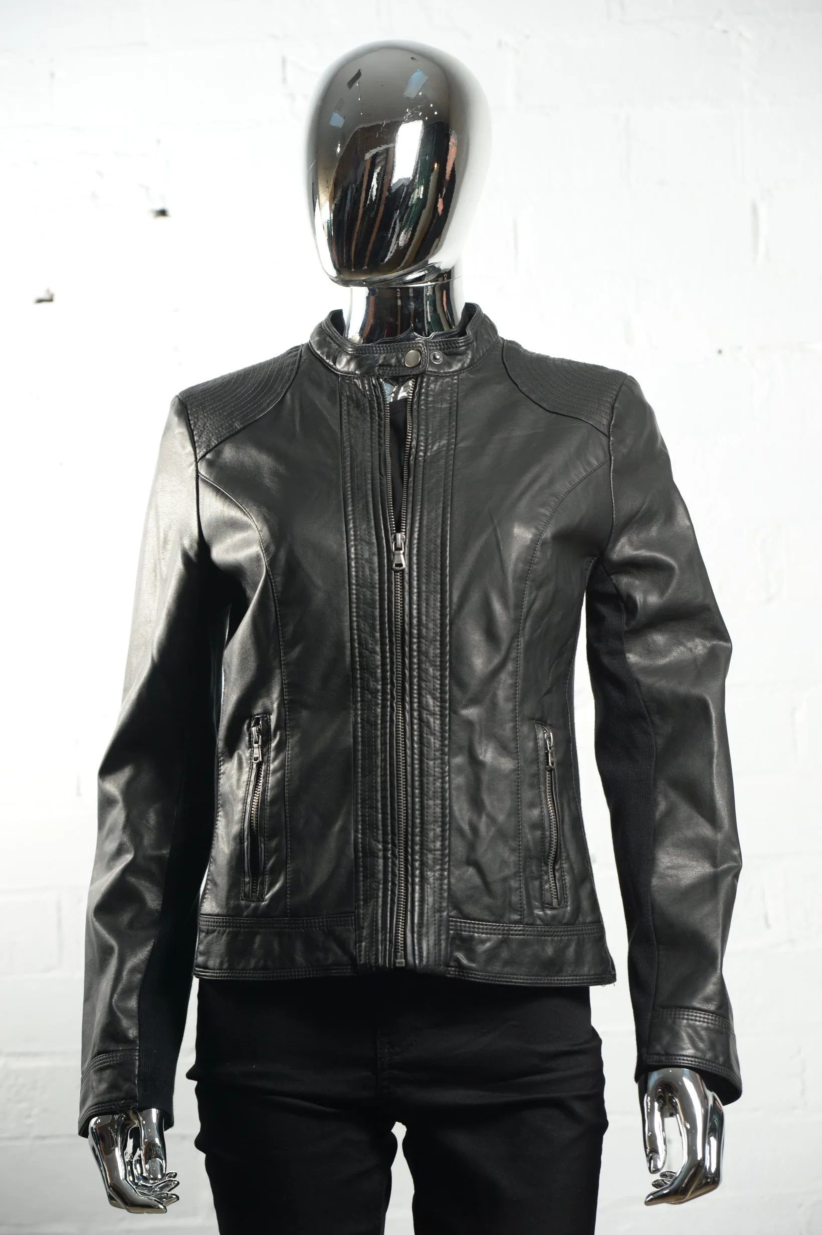 Women's Faux Leather Jacket • Black