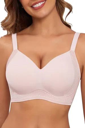 Womens Full Coverage Push Up Bras with Support and Lift Velvet Silhouette Wireless Everyday Bralettes