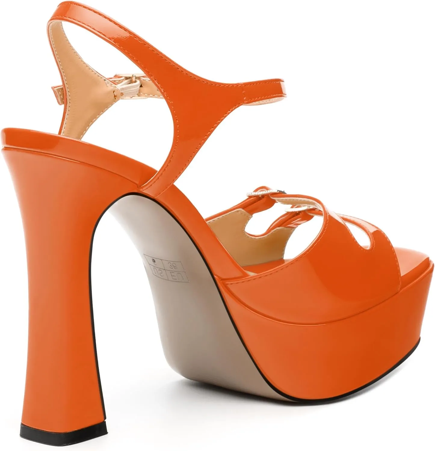 Women's High Heel Platform Sandals - Open Square Toe, Adjustable Buckle Ankle Strap, Versatile Party/Wedding/Daily Shoes