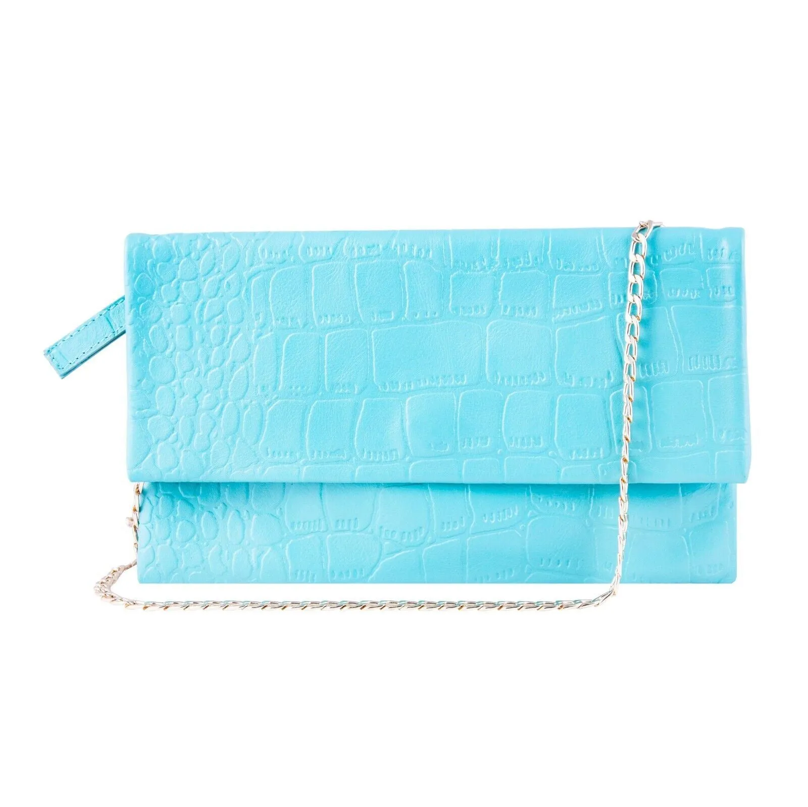 Womens Leather Clutch Shoulder Cross Body Printed Cowhide Bag