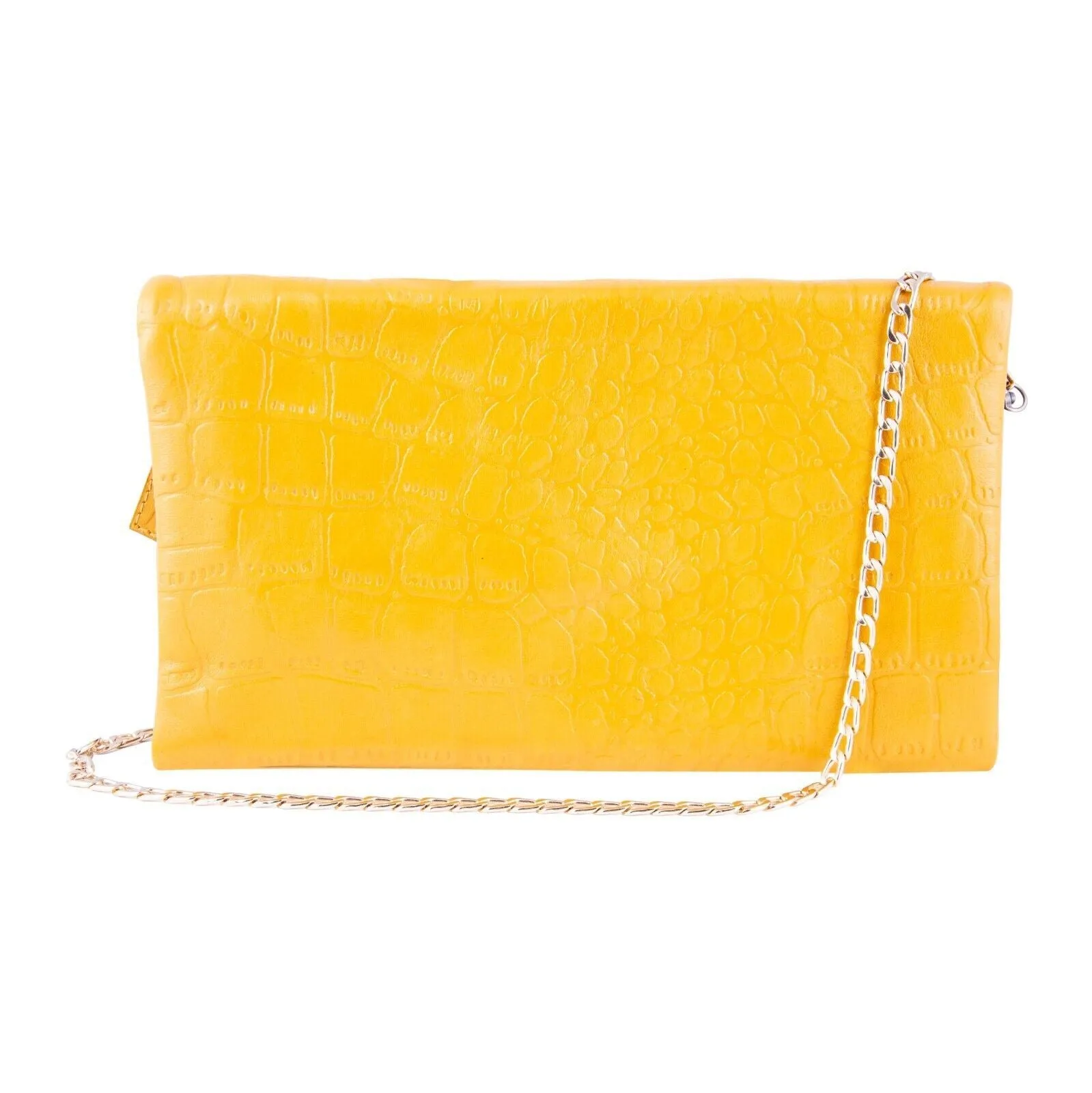 Womens Leather Clutch Shoulder Cross Body Printed Cowhide Bag