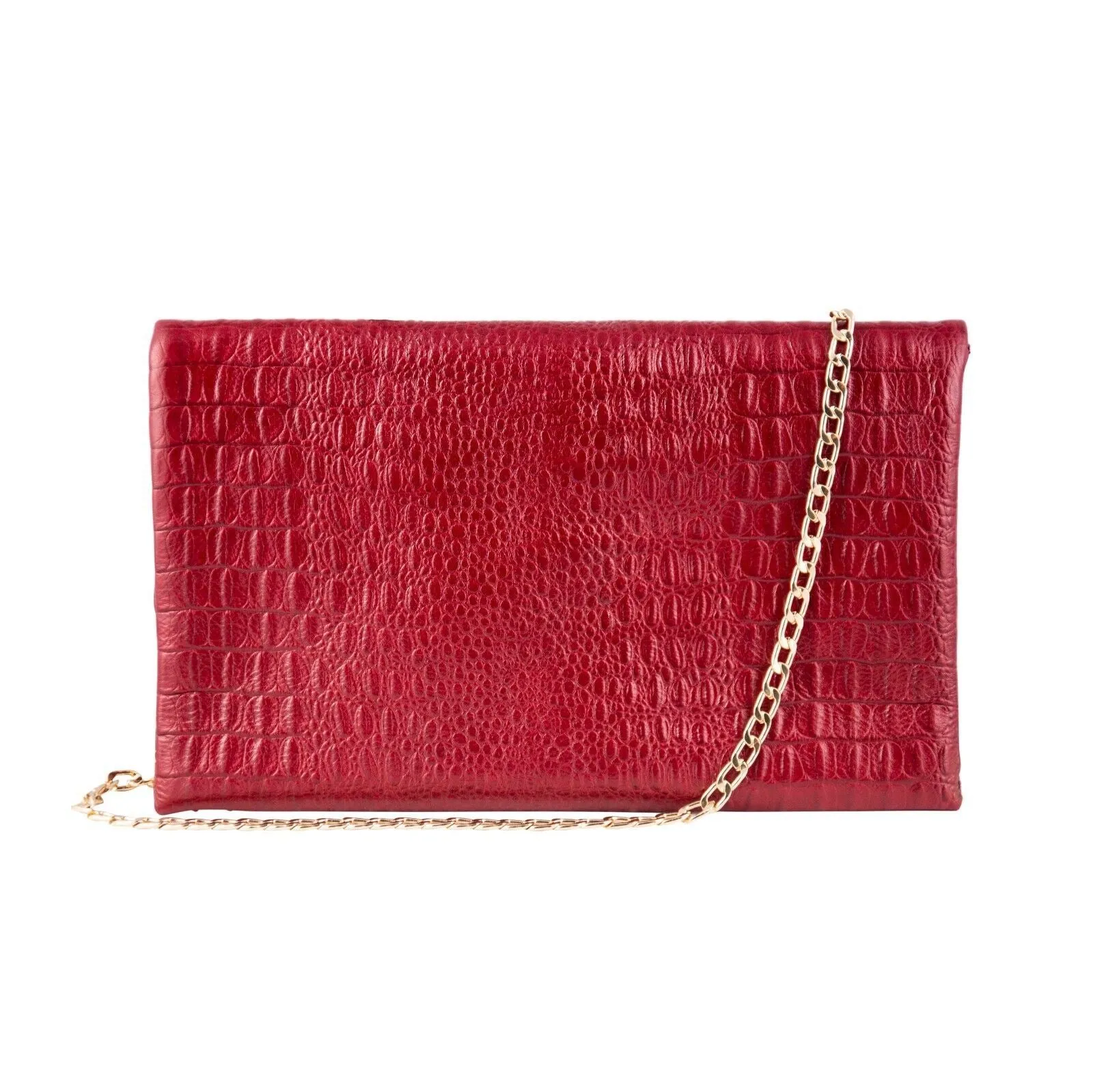 Womens Leather Clutch Shoulder Cross Body Printed Cowhide Bag