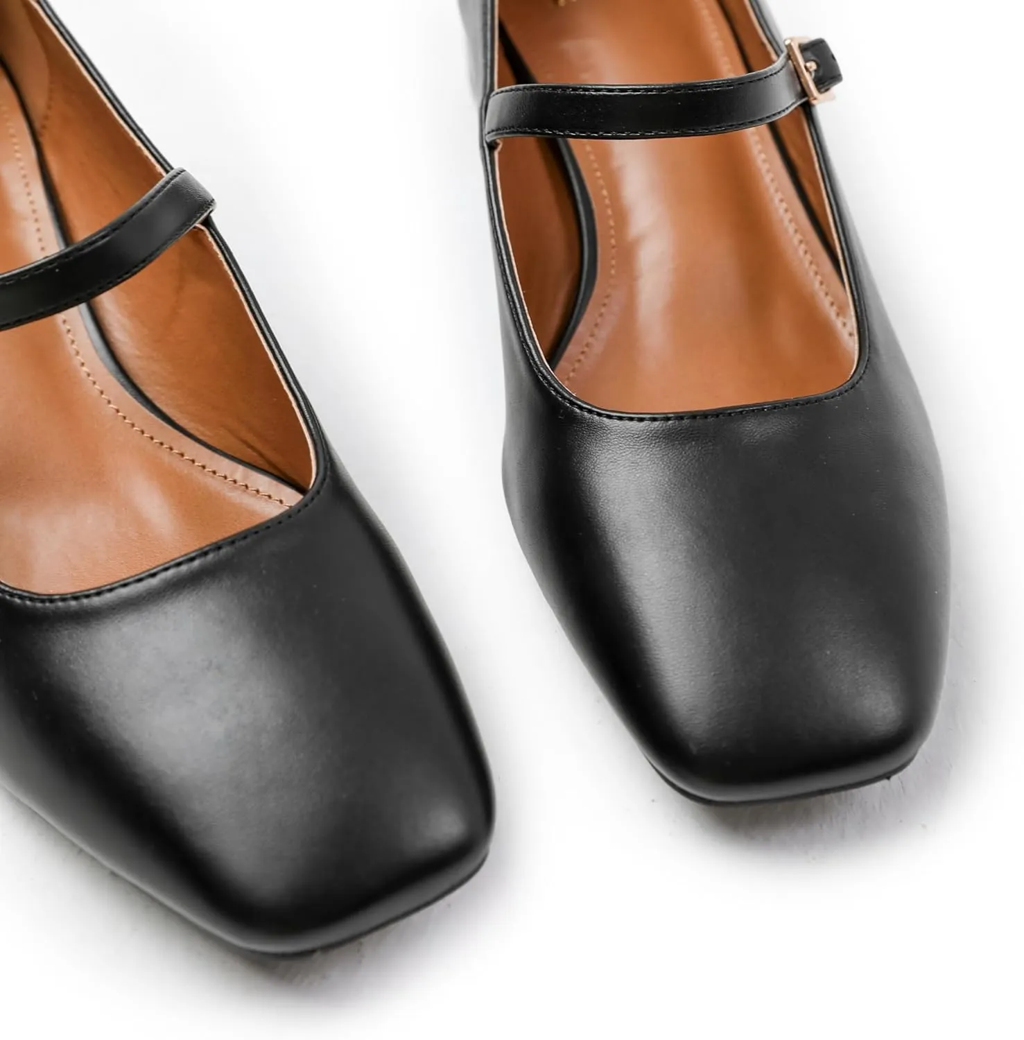 Womens Low Mid Block Heel Ankle Strap Smart Work Office Comfort Court Shoes Wide Fit Closed Toe Comfy Party Casual Travel Shoes