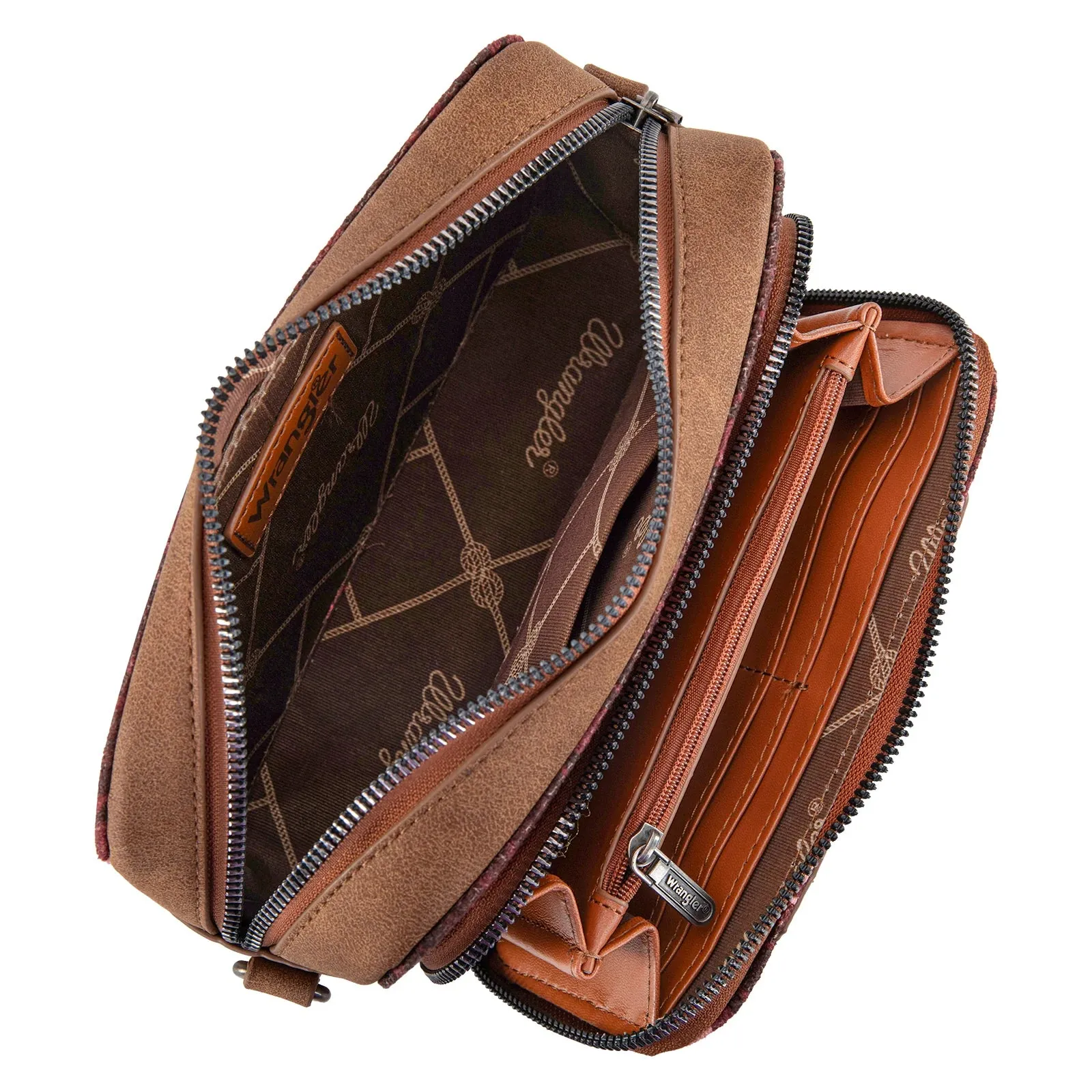 Wrangler Southwestern Crossbody Purse with Wallet Compartment #WG2211-3003