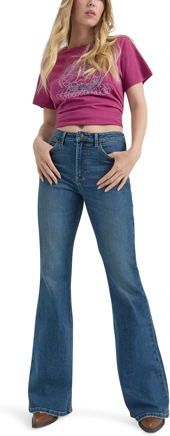 Wrangler Women's High Waisted Fierce Flare Jean