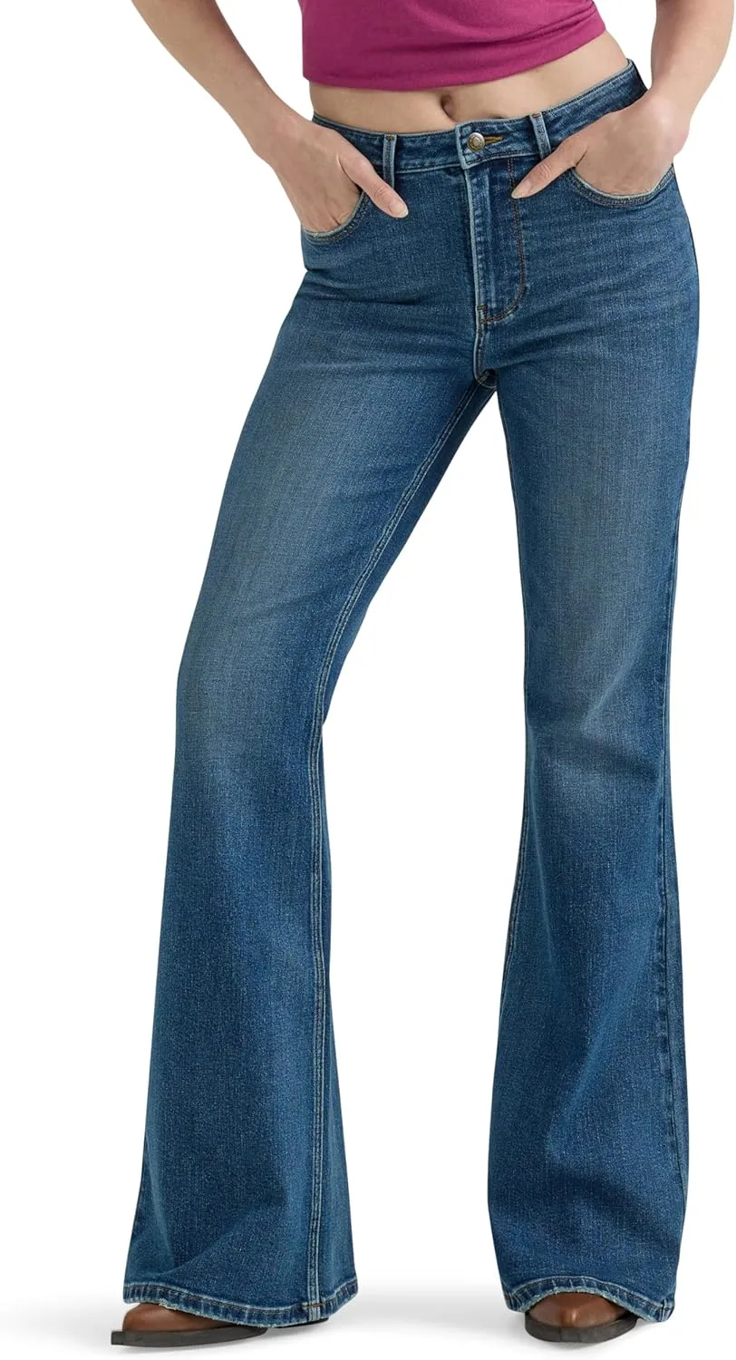 Wrangler Women's High Waisted Fierce Flare Jean
