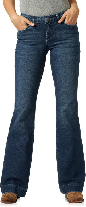 Wrangler womens Retro Mae Mid Rise Wide Leg Trouser Jeans, Sophia, 19-32 US