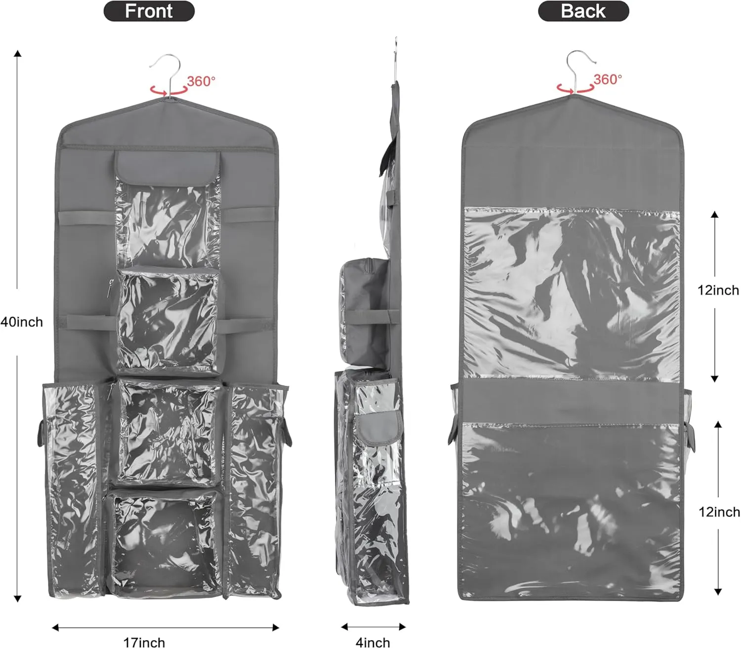 Wrapping Paper Storage, Gift Wrap Organizer Holder Double-Sided Hanging Gift Bag Storage Organizer
