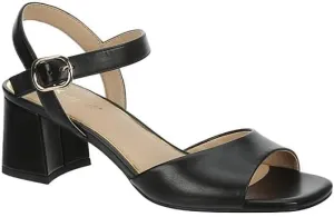 XAPPEAL Hera - Women's Faux Leather Open Square Toe Low Block Heel Dress Sandals