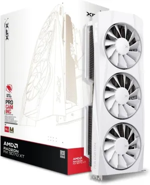 XFX Quicksilver AMD Radeon RX 9070XT Magnetic Air Edition 16GB GDDR6 Graphics Card, White