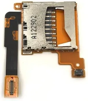 YANHAO [Video Game Parts] Original Replacement SD Card Slot Socket L R Volume Button Flex Cable Ribbon Cable for NDSi LL for Nintendo DSi XL LL [Replace] (Color : Only Card Slot)