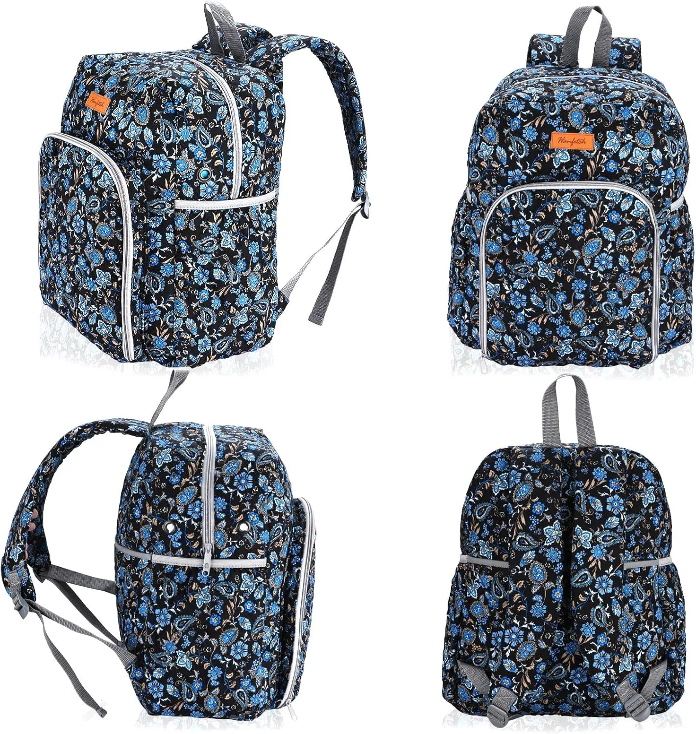 Yarn Storage Organizer Knitting Bag Backpack - Large Size with Grommets, Portable Crochet & Knitting Accessories Bag (Paisley)