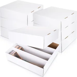 Yexiya 30 Pcs 3200 Count Sports Card Storage Boxes White Trading Card Box Collectible Trading for Soccer Baseball Game