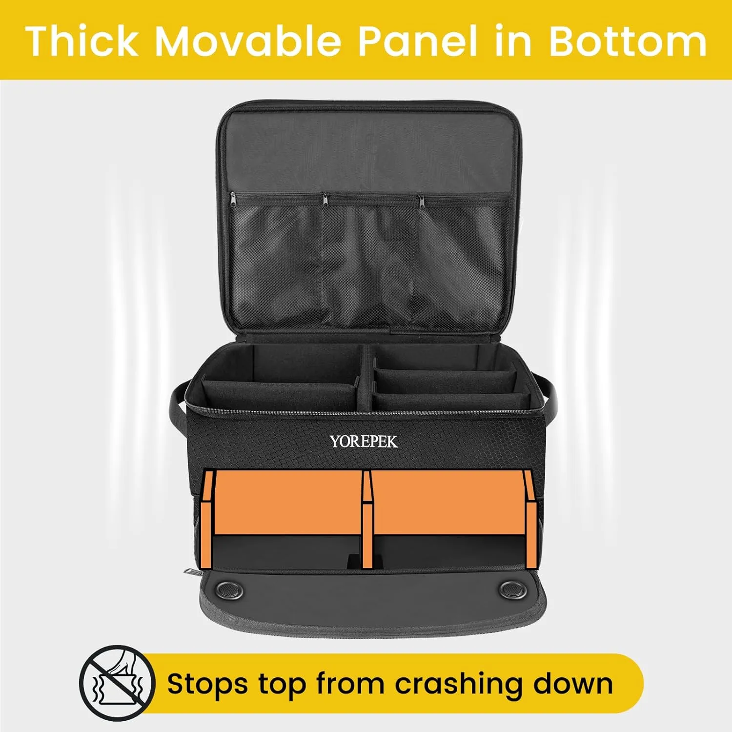 YOREPEK 2 Layer Golf Trunk Organizer, Golf Gifts for Men with Separate Ventilated Compartment for 2 Pair Shoes, Waterproof Car Trunk Locker for Balls, Tees, Clothes, Gloves, Accessories, Golfer Gifts