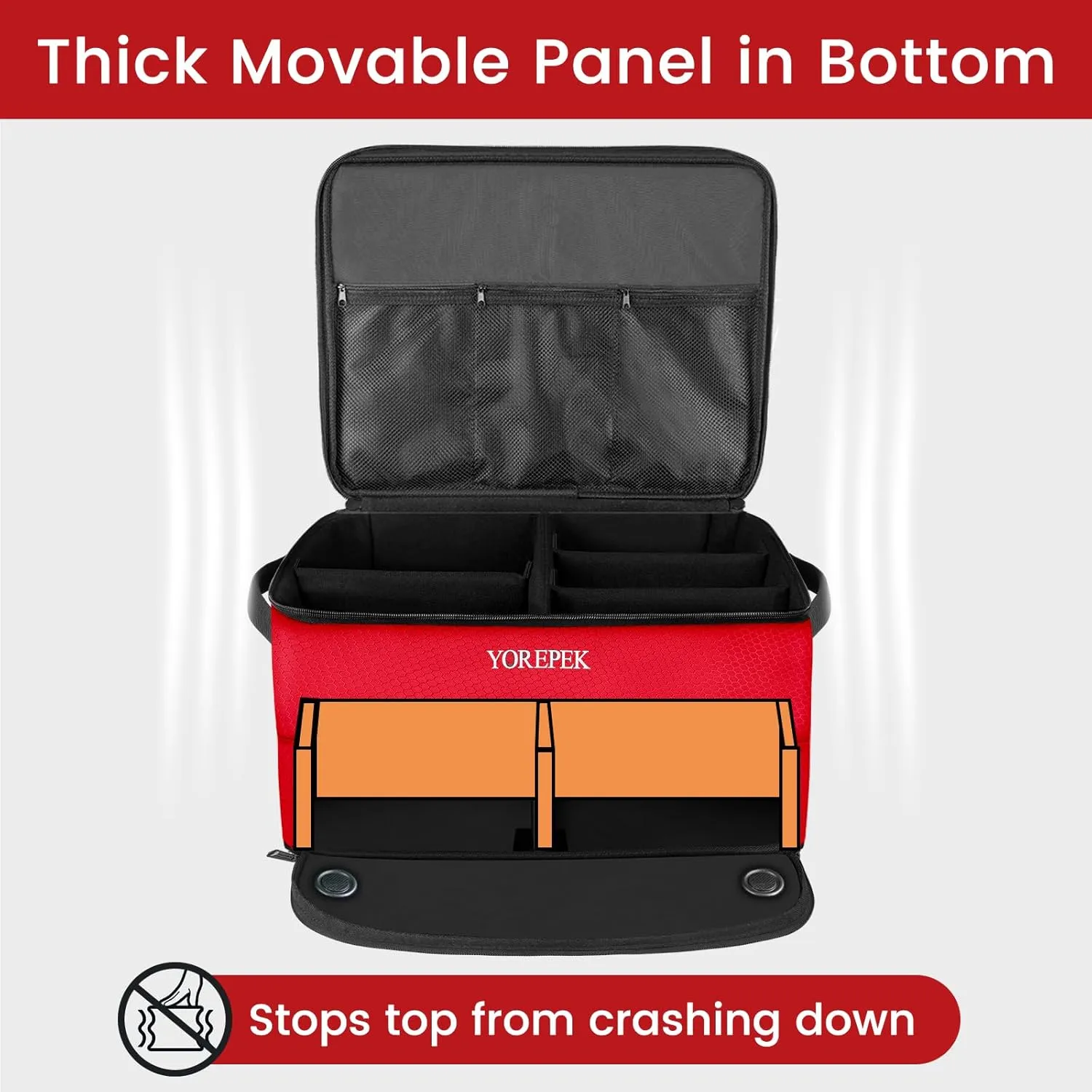 YOREPEK 2 Layer Golf Trunk Organizer, Golf Gifts for Men with Separate Ventilated Compartment for 2 Pair Shoes, Waterproof Car Trunk Locker for Balls, Tees, Clothes, Gloves, Accessories, Golfer Gifts
