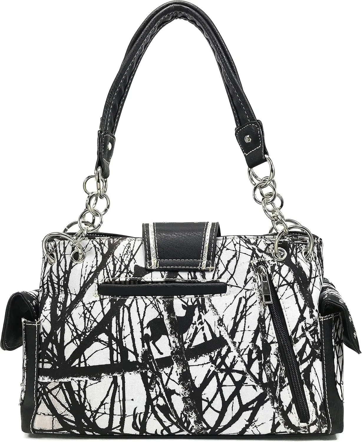 Zelris Camouflage Shine Glow Buckle Women Conceal Carry Handbag with Wallet Set