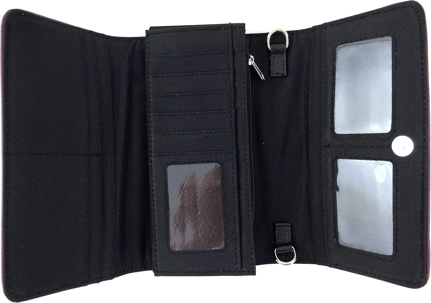 Zelris Spring Bloom Western Cross Women Crossbody Wrist Trifold Wallet
