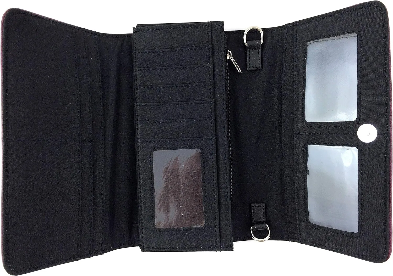 Zelris Spring Bloom Western Cross Women Crossbody Wrist Trifold Wallet