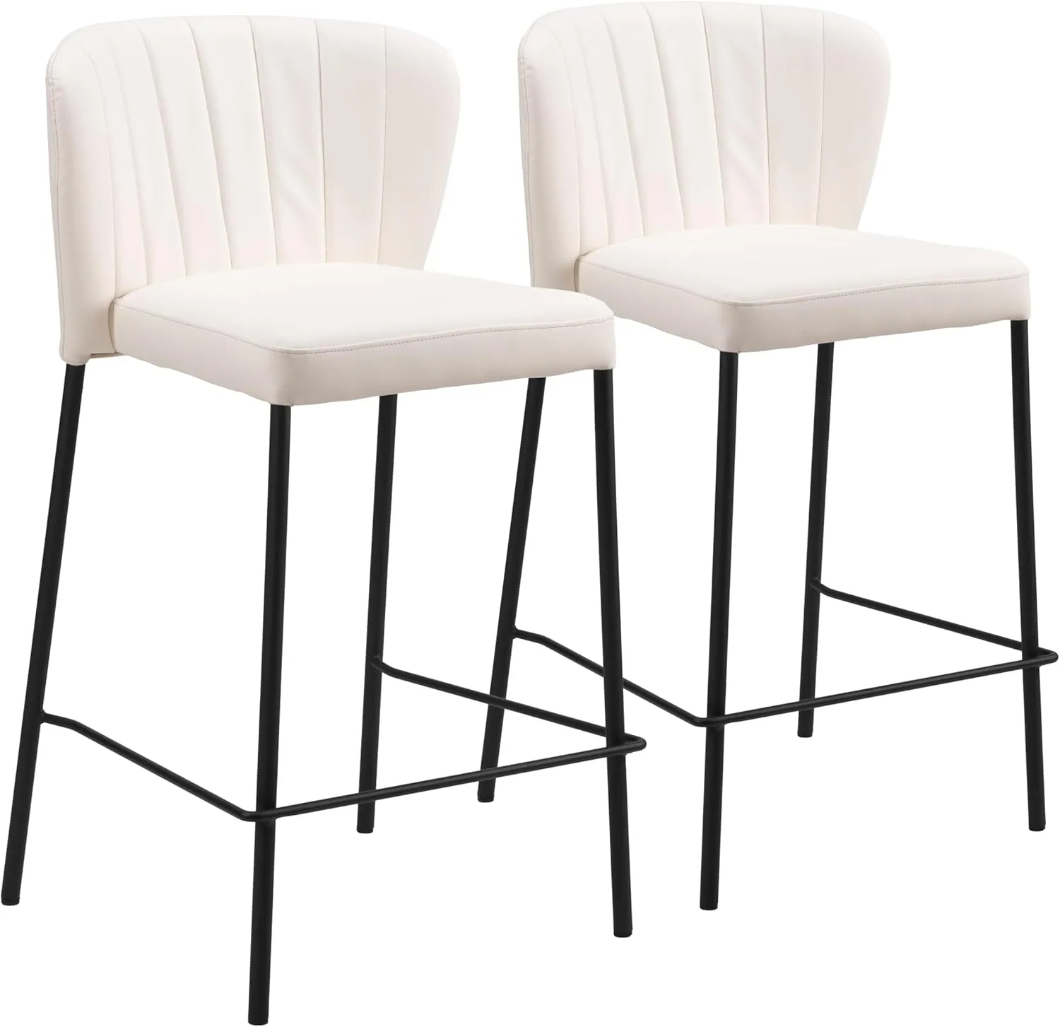 Zuo Modern Linz Counter Stool (Set of 2) Cream