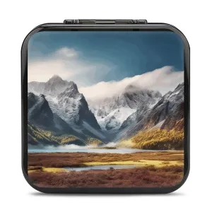 ZXDSKGYN Portable Switch Game Card Case-Travel Mountain Scenery Game Cartridge Holder Case with 24 Game Card Slots-Protective Game Card Storage Box